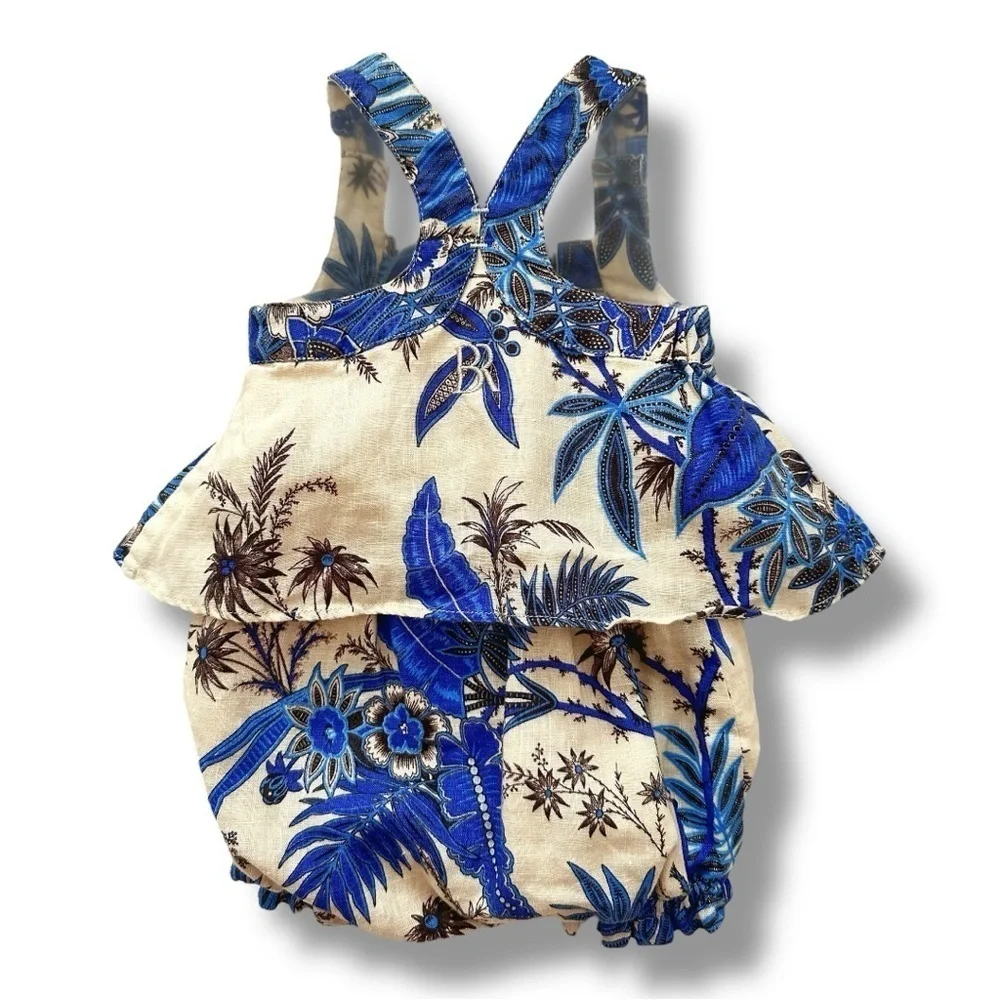 Banana Republic | Tropical Print Linen Baby Set (0-3 mos) 💙